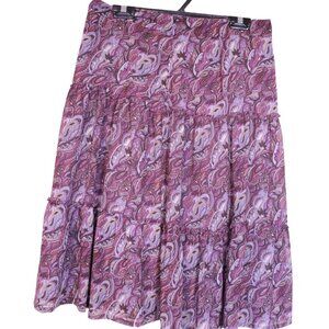 MGXX WOMENS SIZE 10 PURPLE FLORAL FLOWY MAXI SKIRT